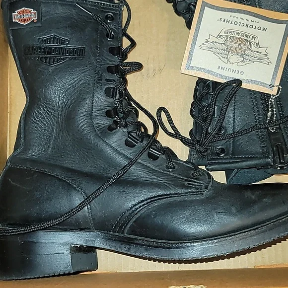 Harley davidson leather riding boots new Women's 9 - Picture 2 of 11